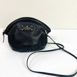 Kate Spade Black Pebble Leather Crossbody Bag 7” x 9” x 3.5”